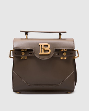 Balmain Коричнева шкіряна сумка-сетчел B-Buzz 23 FN1DB526LSLX