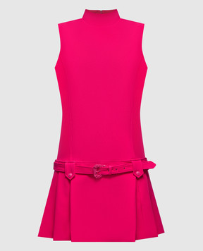 Versace Jeans Couture Розовое платье мини с защипами 76HAO924N0103