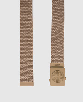 Stone Island Дитячий бежевий пояс з фактурним логотипом K2S169300001S0061