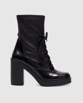 Stuart Weitzman Чорні шкіряні ботильйони EVERITT 80 SJ308