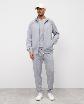 Brunello Cucinelli Серые меланжевые джогеры MW8633315G