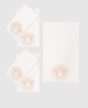 Versace Набор белых махровых полотенец Medusa Gala ZSET5TO011A11941