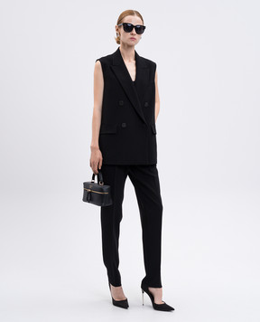 Max Mara Чорний двобортний жилет POMEZ