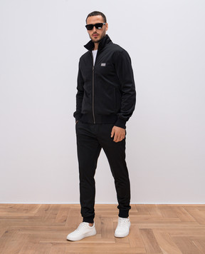 Dolce&Gabbana Чорні джогери з логотипом GVXQHTHU7B0