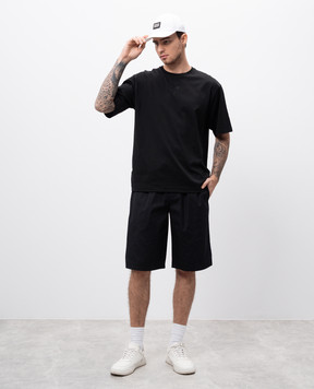 Dolce&Gabbana Чорні шорти з логотипом GV37ATGF855