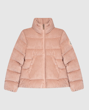 Moncler ENFANT Дитяча рожева вельветова пухова куртка K29541A00033598QF1214