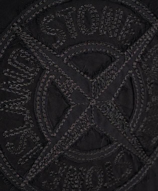 Stone Island Черная сумка-слинг Zaino с вышивкой логотипа 8115918M5 изображение 4