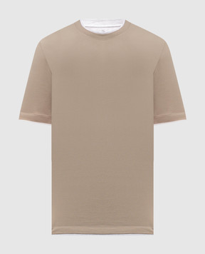 Brunello Cucinelli Бежевая футболка M0B137427