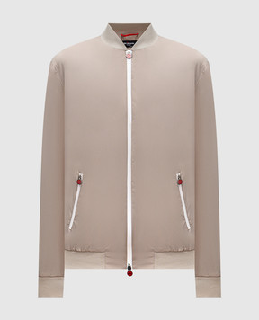 Kiton Бежевая ветровка с логотипом UBLMSEAK0750F
