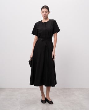 PROENZA SCHOULER Черное платье миди с поясом WL2513502AC153
