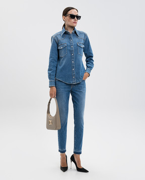 Dolce&Gabbana Синие джинсы скини с логотипом FTC68DG8NQ6