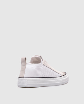 Brunello Cucinelli Белые кеды с цепочкой мониль MZ49G2940