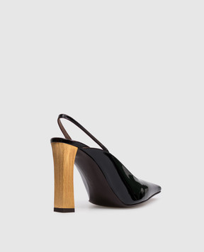 Giuseppe Zanotti Чорні шкіряні лаковані слінгбеки Brenda I550000