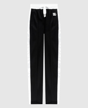Dolce&Gabbana Черные спортивные брюки с вышивкой логотипа FTC94ZGDCX8