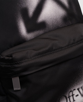 Off-White Детский черный рюкзак с принтом логотипа в стиле Spray OBNB001S25FAB001