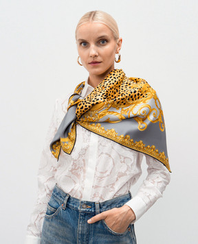 Versace Платок из шелка в принт 10016001A16344