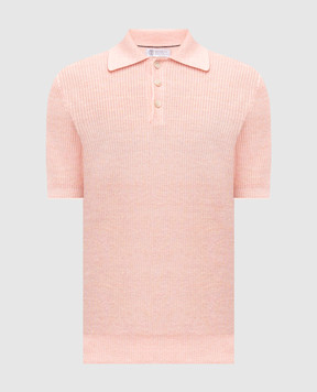 Brunello Cucinelli Рожеве поло з льоном M2L707715