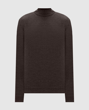 Cashmere&Whiskey Коричневый джемпер из шерсти 97397