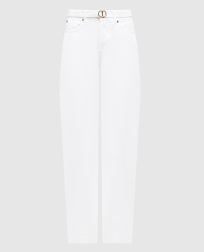 Twinset Белые джинсы с логотипом 251TT2210