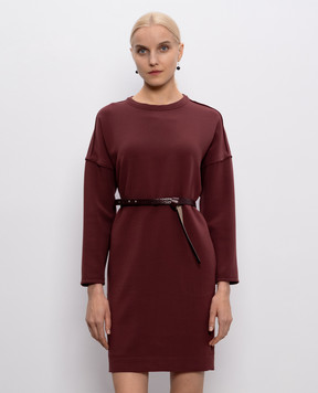 Brunello Cucinelli Бордова сукня з вовни MA009A4123