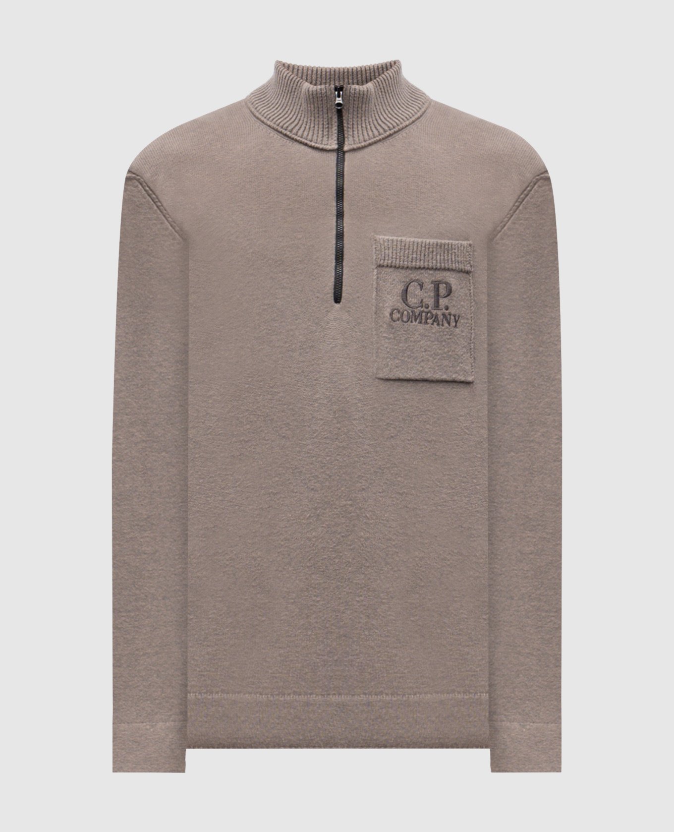 

Серый свитер с молнией, Свитера