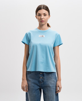 Maison Margiela MM6 Блакитна футболка з нашивкою логотипа S52GC0326S24312