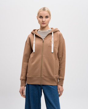 Max Mara Коричневая спортивная куртка PECOS с вышивкой логотипа PECOS