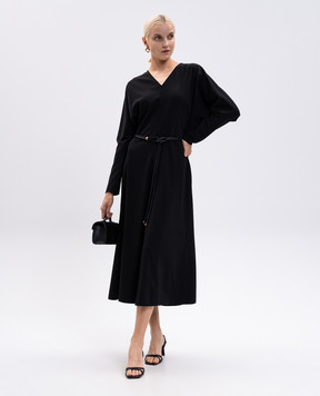 Agnona Чорна сукня міді з вовни TR1008YUW022