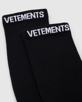 Vetements Чорні шкарпетки з логотипом UA66SO100Bm