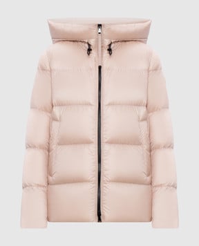 Moncler Рожева пухова куртка з нашивкою логотипа K20931A00068597YG
