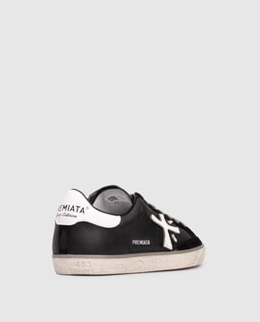 Premiata Черные кожаные кеды STEVEN STEVEN