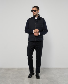 Canali Синий стеганный жилет SG02953O40944