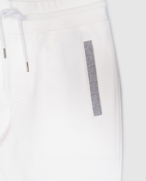 Brunello Cucinelli Детские белые спортивные штаны BM836E348B