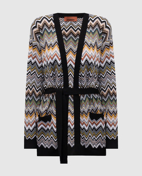 Missoni Кардиган з вовною у візерунок DS25WM0OBK01CQ