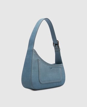 Off-White Блакитна сумка з нубуку Jitney Denim OWNN18AS25LEA001