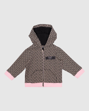 Balmain Дитяча спортивна куртка в принт з нашивкою логотипа BW4630Z2411