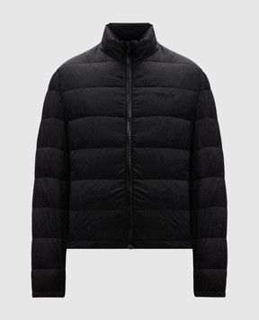 Versace Черная пуховая куртка Barocco с вышивкой логотипа 10135371A09785
