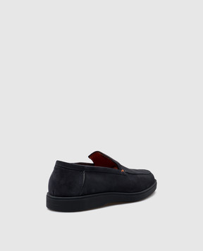 Santoni Синие замшевые лоферы MGDG17824OOTKSVU