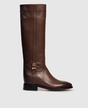 Santoni Коричневі шкіряні чоботи WSHM71084BJ2NLGA