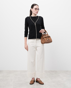 Max Mara Черный топ EGIDIO из шерсти EGIDIO