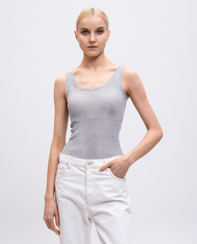 Max Mara Сірий топ HARDY з люрексом HARDY
