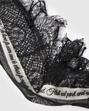 Ann Demeulemeester Черная повязка на голову Klas из кружева с бусинами B0012900RB042
