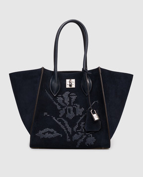 Ermanno Scervino Синяя замшевая сумка-тоут D473S754RDIW