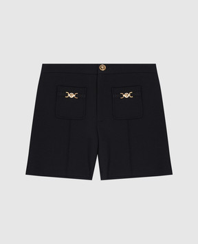 Versace Дитячі чорні шорти з брендовою емблемою Medusa '95 10163051A03401