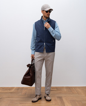 Brunello Cucinelli Синий жилет из шерсти MM4506521