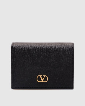 Valentino Чорне шкіряне портмоне з логотипом 7W2P0AJ3SNP