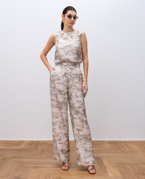 Max Mara Зеленые брюки ZEUS из шелка ZEUS
