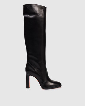 Santoni Чорні шкіряні чоботи WSAV71129HI2NHPE