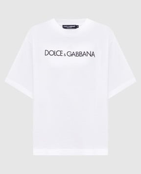 Dolce&Gabbana Біла футболка з принтом логотипа F8U10TG7H4P