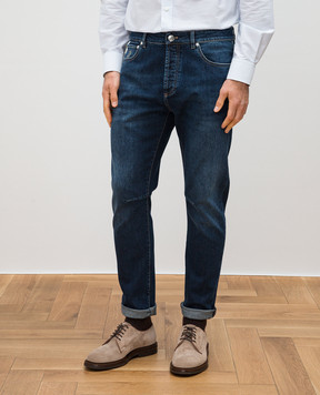 Brunello Cucinelli Сині джинси з патчем логотипа M283PX1290